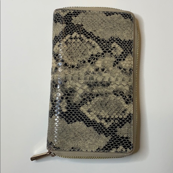 Danier Handbags - Danier Snakeskin Print Full Zip Wallet